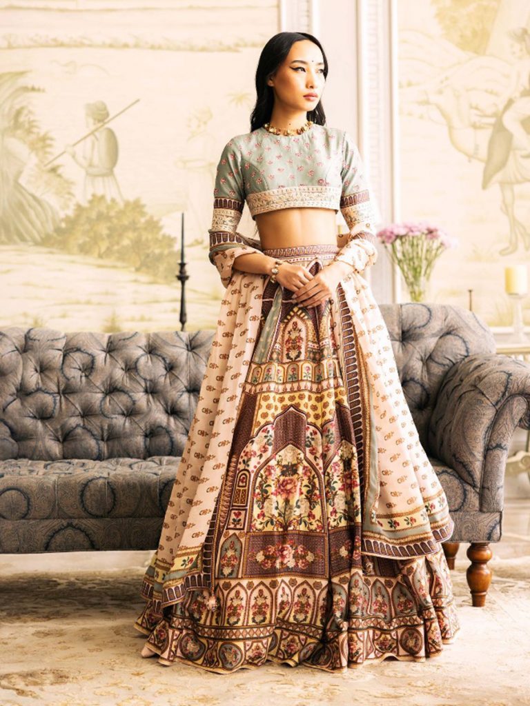 APHRODITE PRINTED LEHENGA SET
