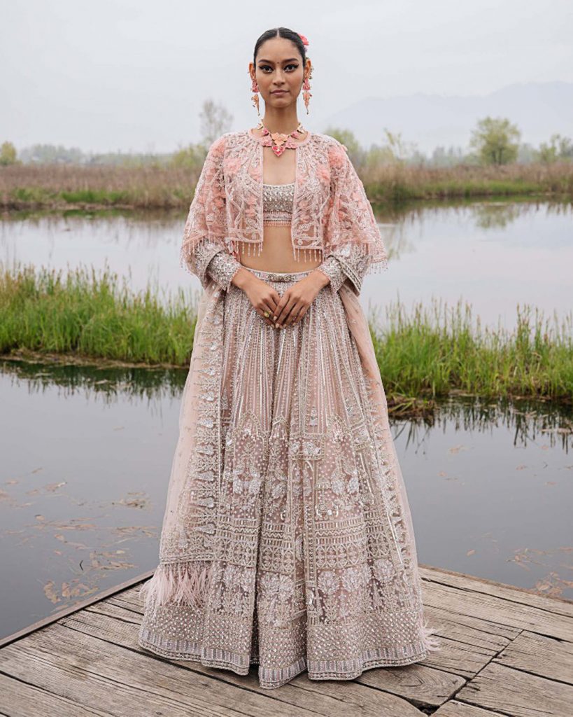 Light Pink Bridal Lehenga Pakistani Designer Wear #BN821 | Outfit