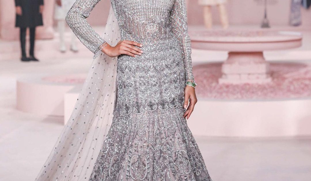 Embroidered Caftan Cocktail Party Gown