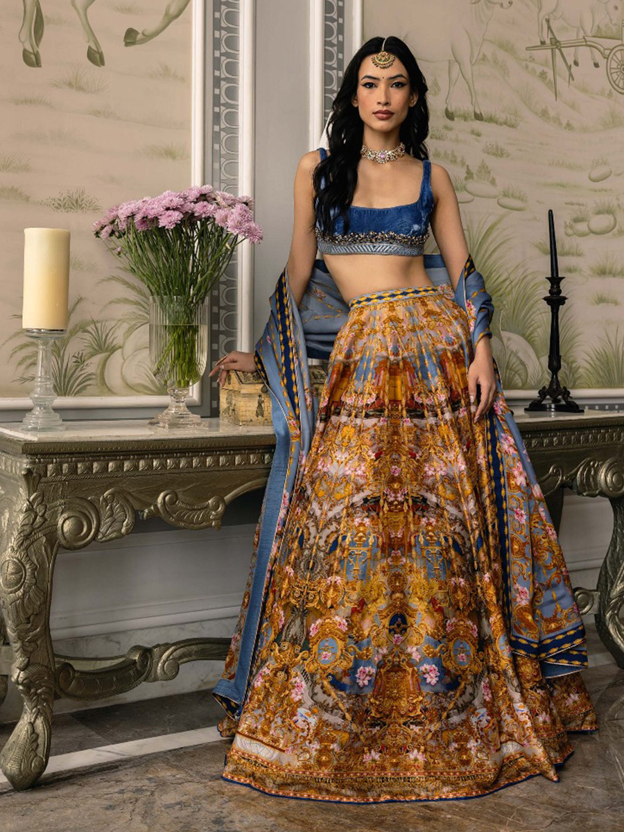 HERA PRINTED bridesmaid LEHENGA SET