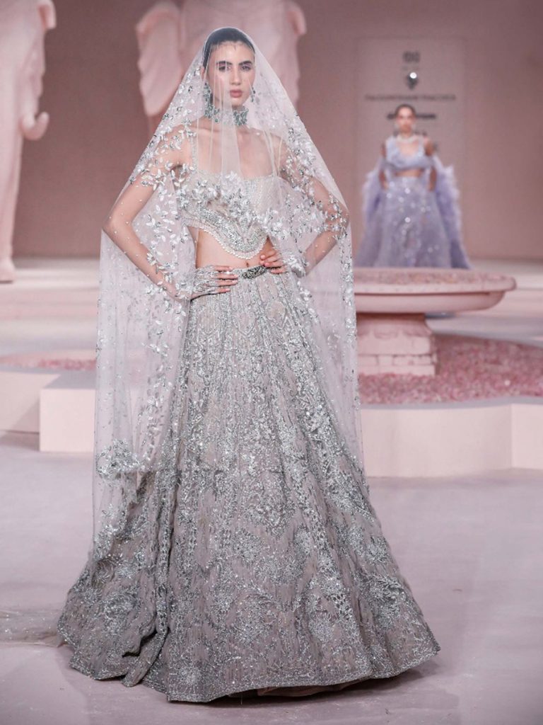 JULIE beige bridal lehengas