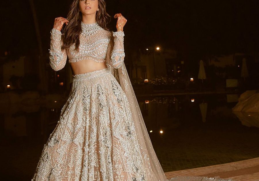 Swarovski Crystal-Studded Bridal Lehenga | Indian fashion, Indian wedding  dress, Lehenga