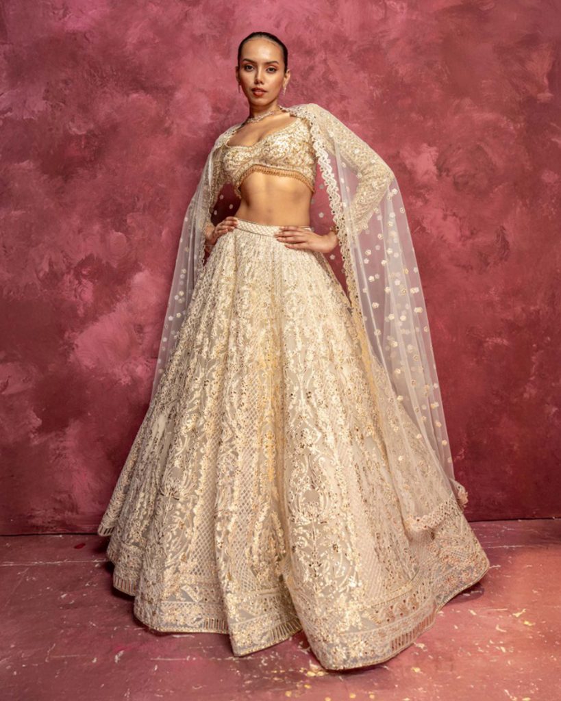 FLEURINE BRIDAL LEHNEGA SET
