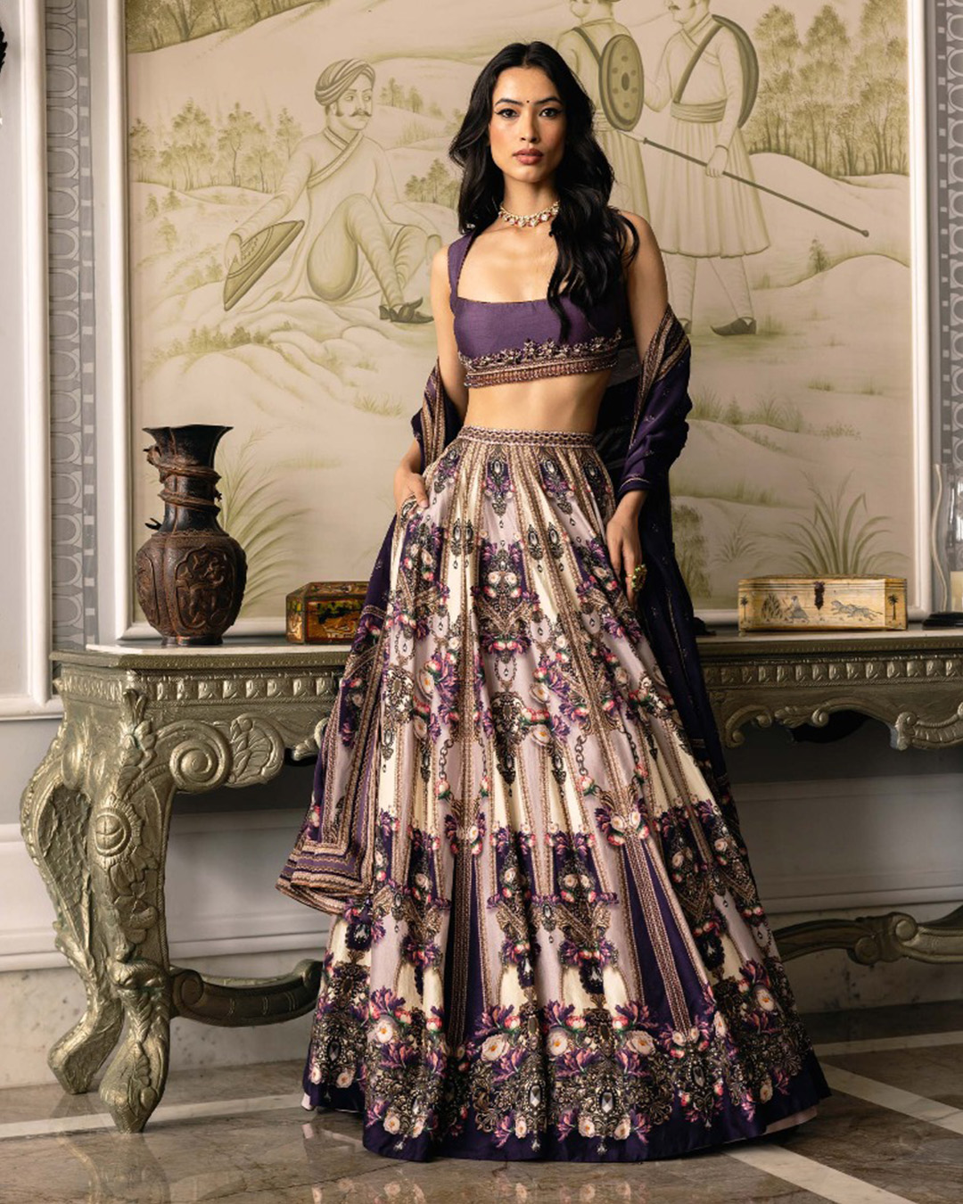 printed lehenga