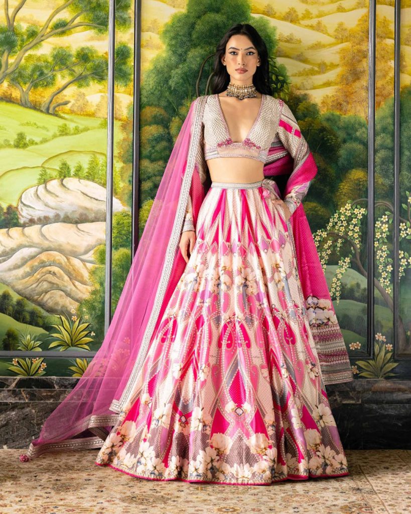printed lehenga
