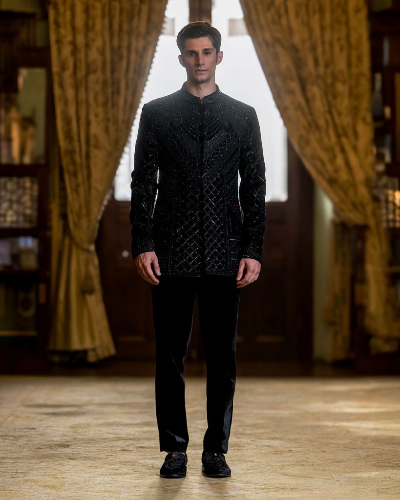 black sherwani