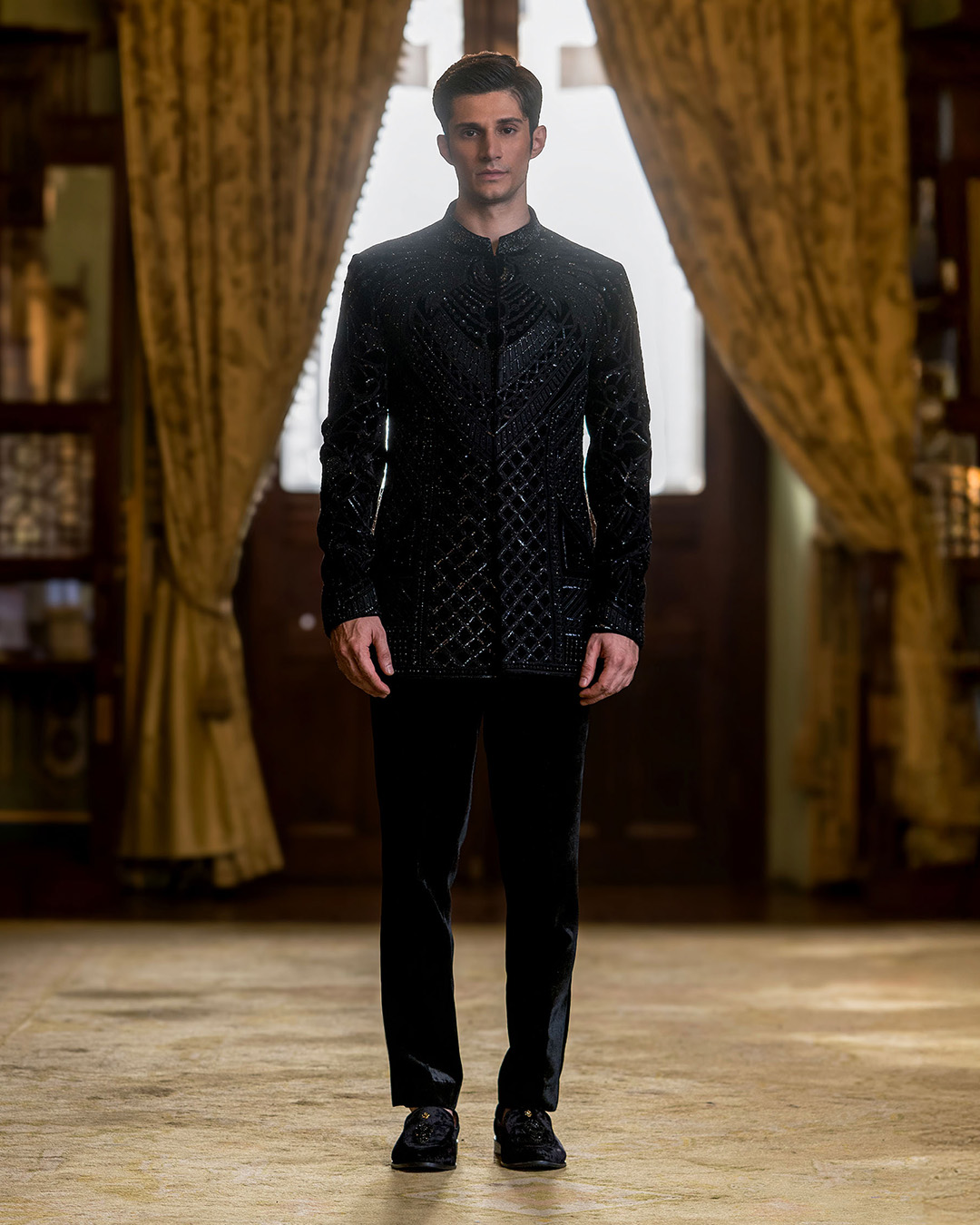 black sherwani