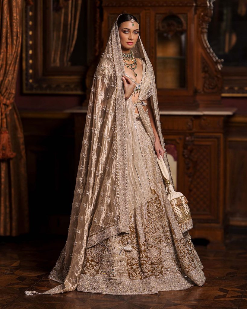 Daisy bridal beige bridal lehenga