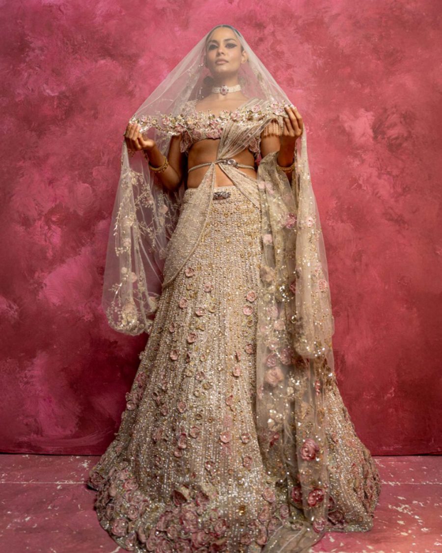 lehenga dupatta draping styles