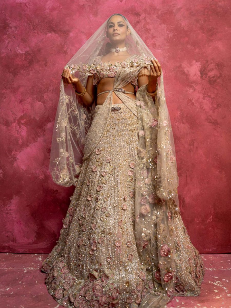 lehenga dupatta draping styles