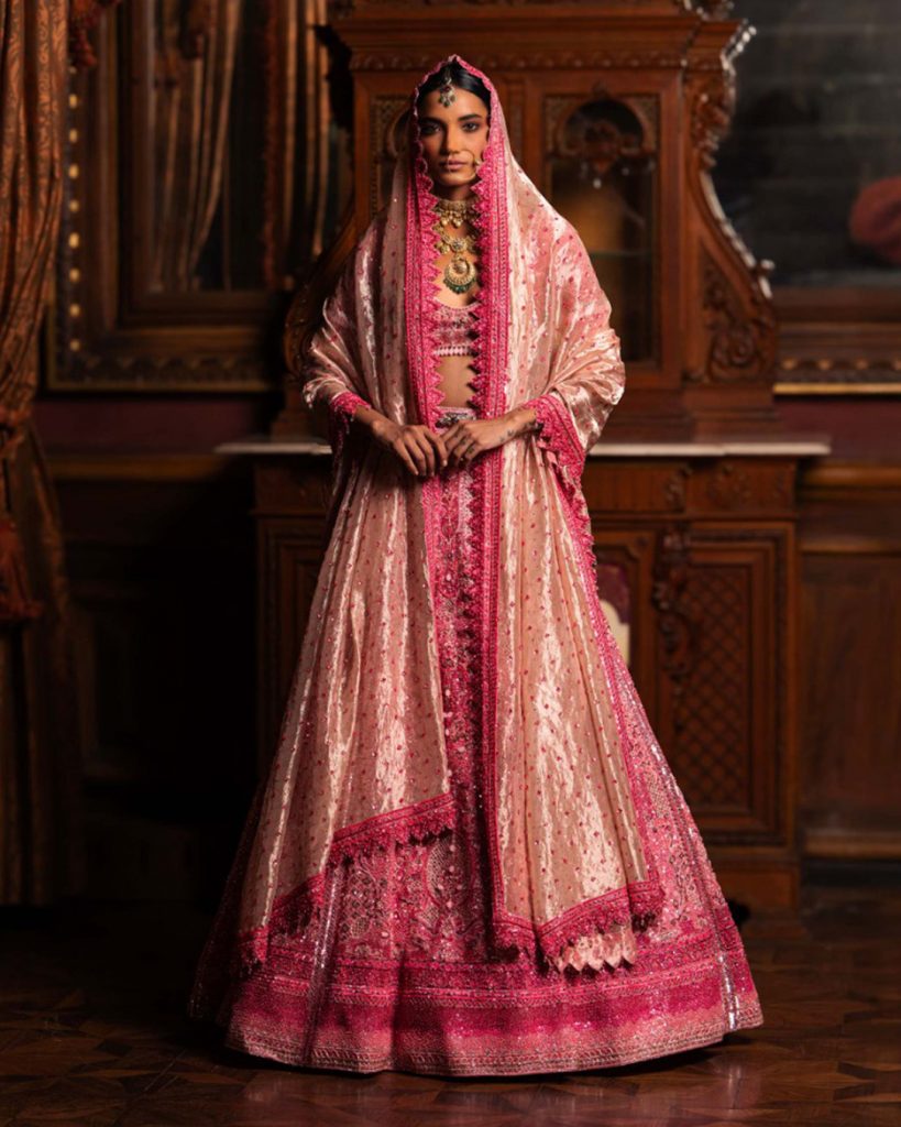 Adelyn Carmine Rose Pink Lehenga Set
