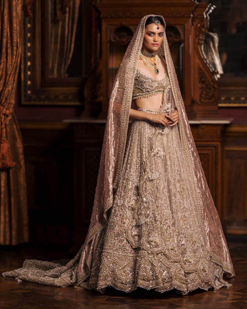 Alexandrine Faded Powder Pink-Based Lehenga