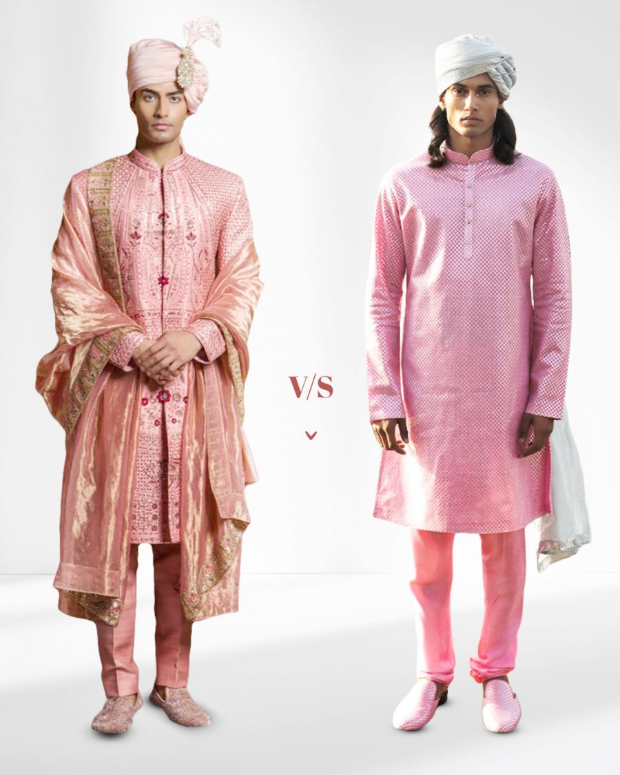 Sherwani vs kurta comparison — traditional Indian menswear