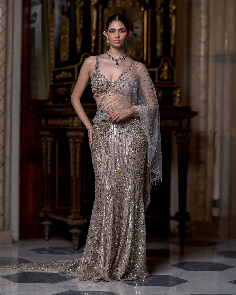 silver-and-golden-fitted-lehenga-set