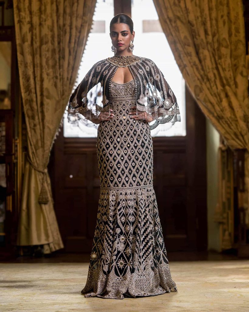 cape gown for sangeet