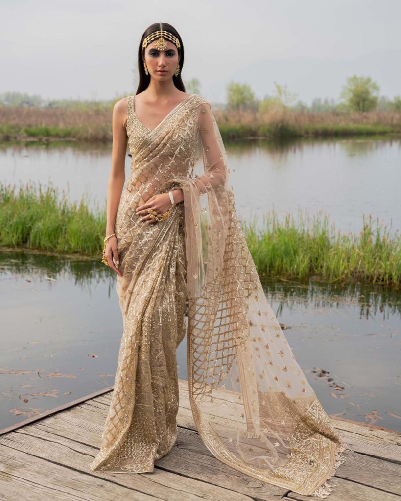 evening glamour saree