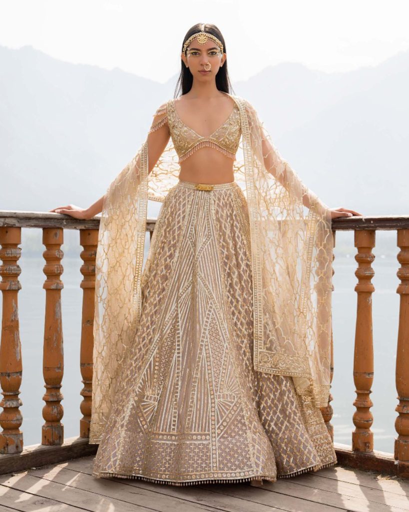 metallic lehenga