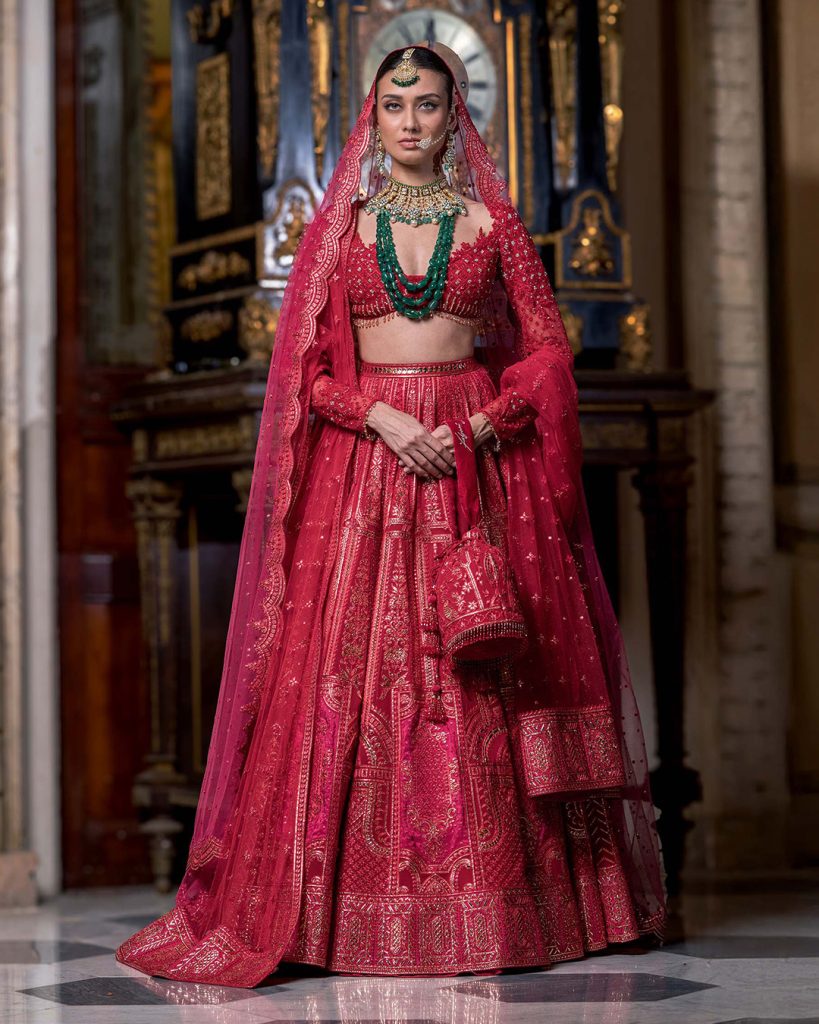 Classic One Dupatta on Head, One on Shoulder