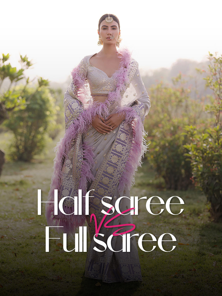 Half saree vs full saree-Cover